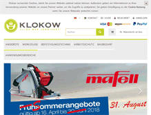 Tablet Screenshot of klokow-gmbh.de